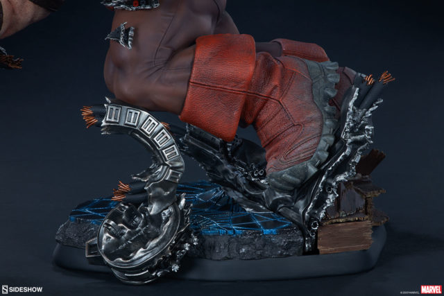 Close-Up of Juggernaut Sideshow Maquette Danger Room Base