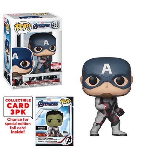 EE Exclusive Funko POP Captain America Endgame Figure with Trading Cards Pack