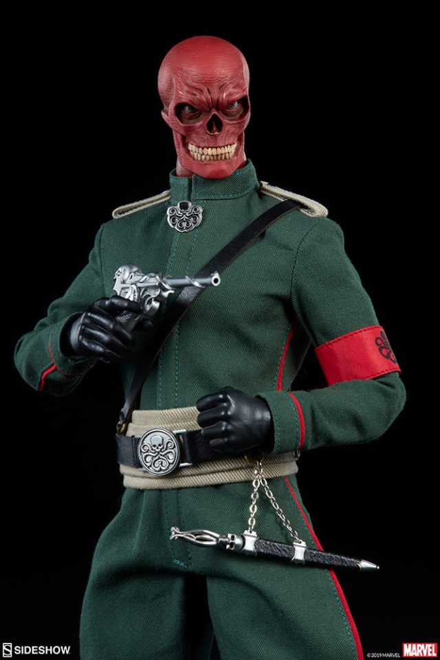 Sideshow Marvel Red Skull Figure Holding Gun