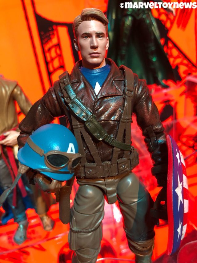 Close-Up of Marvel Legends 2019 80th Anniversary Captain America Movie Figure
