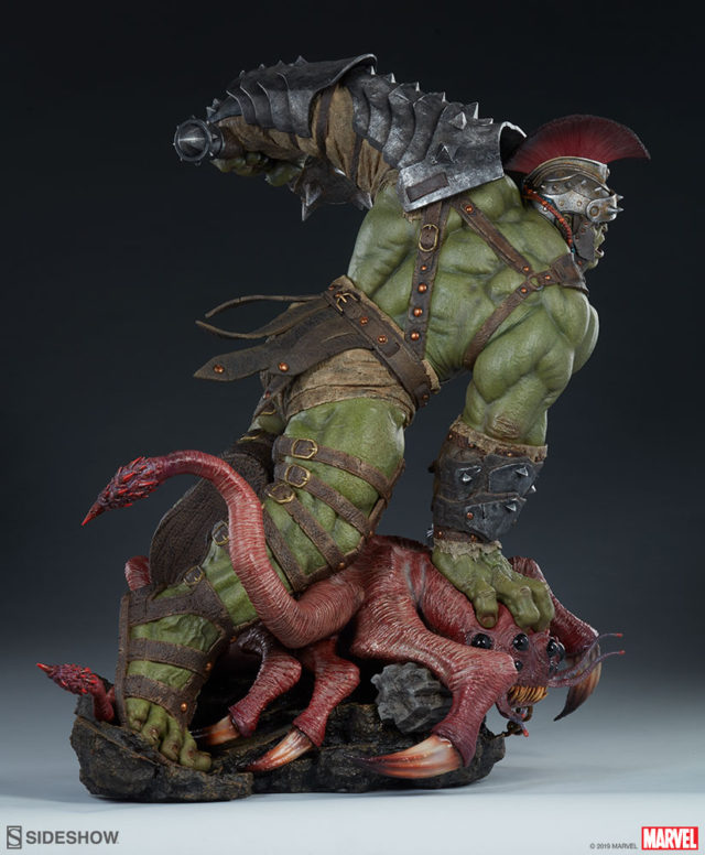 Gladiator Hulk Sideshow Maquette Statue Back View