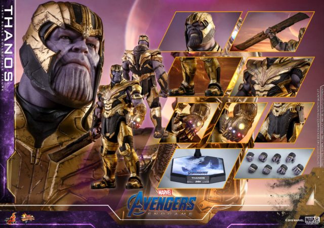 Hot Toys Endgame Armored Thanos Figure and Accessories