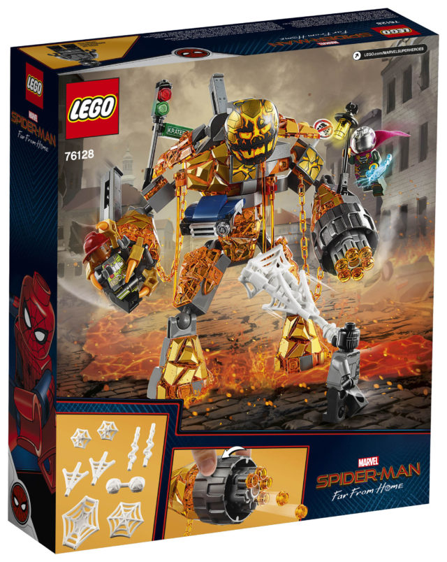 LEGO Spider-Man Far From Home Molten Man Battle Set Box Back