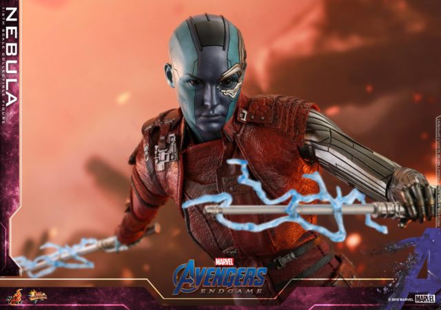 Nebula Hot Toys Endgame Figure with Electric Effects Piece Batons