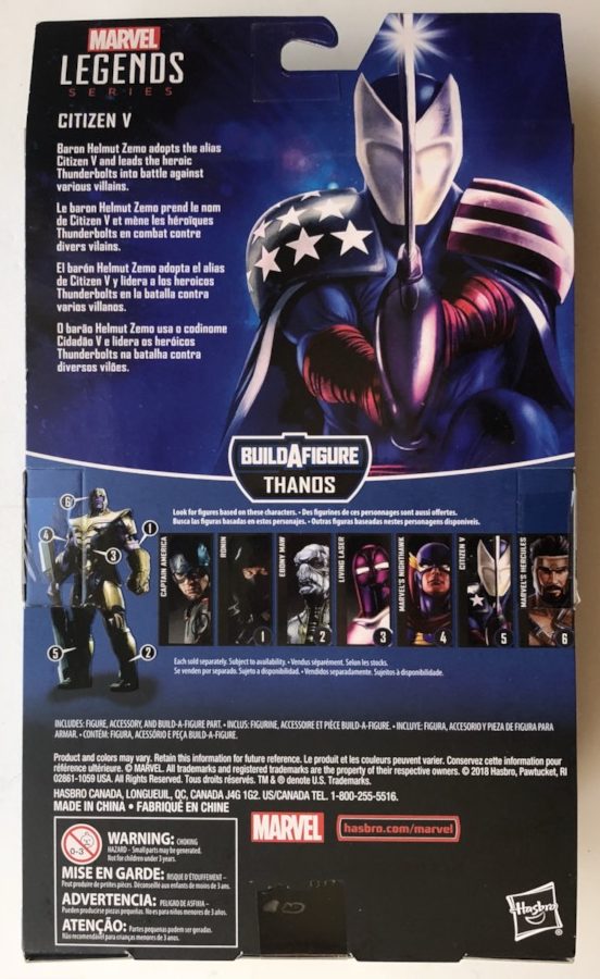 Box Back Avengers Legends Citizen V Figure