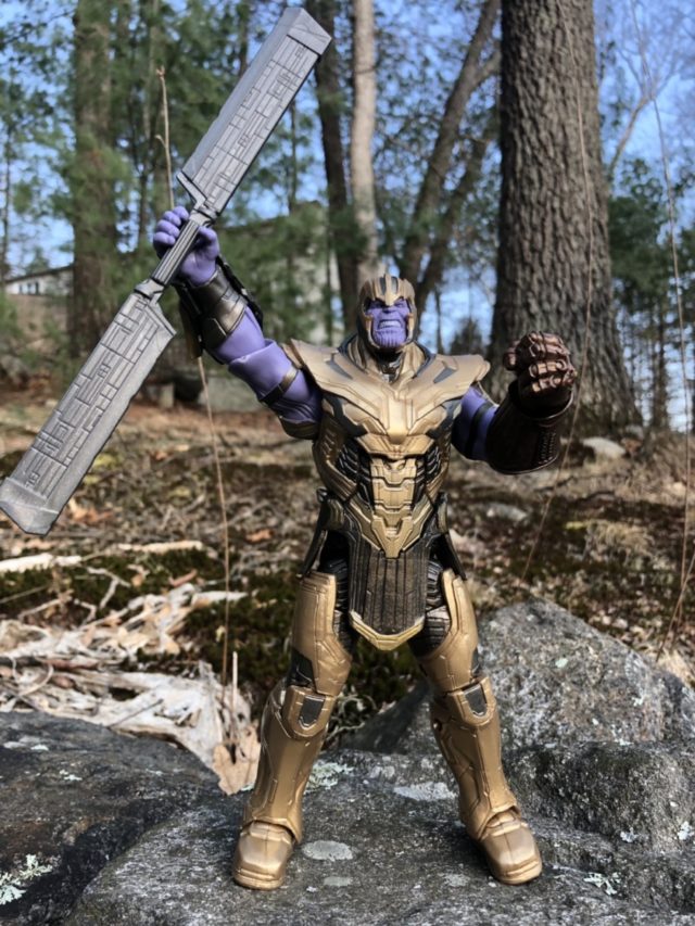 Hasbro Avengers Endgame Thanos Legends Figure Holding Double-Sided Sword