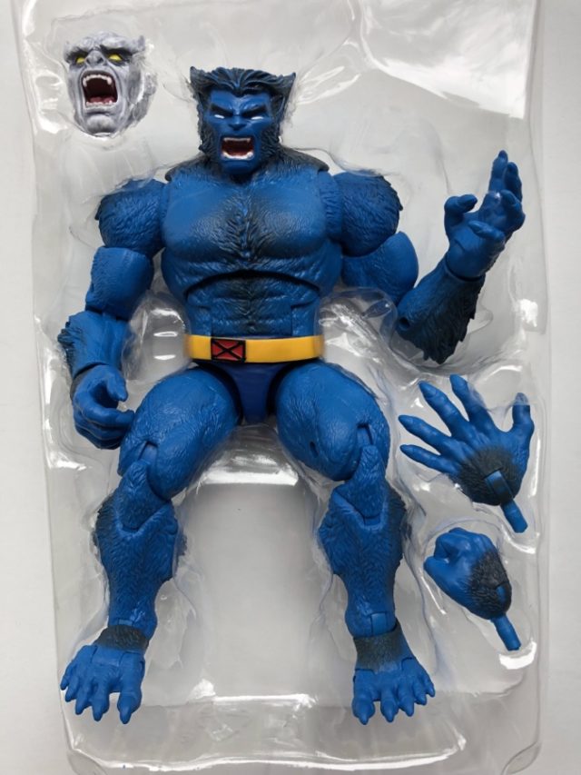 X-Men Legends Beast Figure and Accessories and Caliban Head