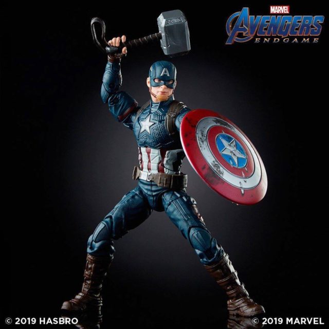 Avengers Endgame Legends Captain America Mjolnir Walmart Exclusive