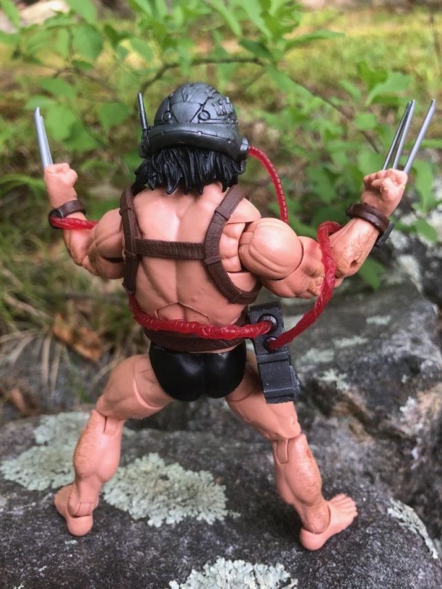 Back of X-Men Marvel Legends Weapon X Action Figure