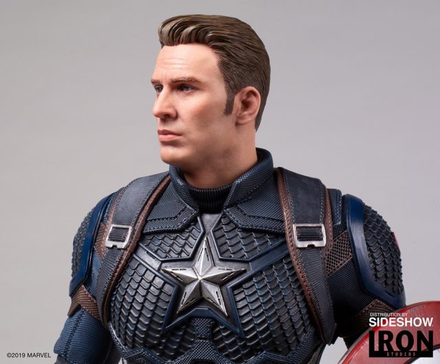 Close-Up of Legacy Replicas Deluxe Captain America Statue