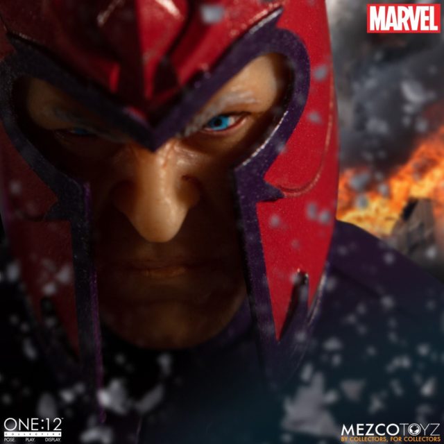 Close-Up of Magneto Mezco ONE 12 Collective Action Figure