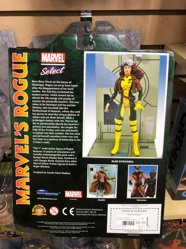 Diamond Select Toys Rogue Select 7 Inch Figure Box Back