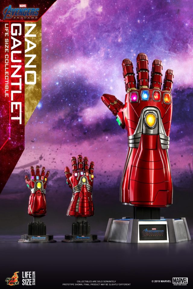 Hot Toys Avengers Endgame Nano Gauntlets Size Scale Comparison Photo