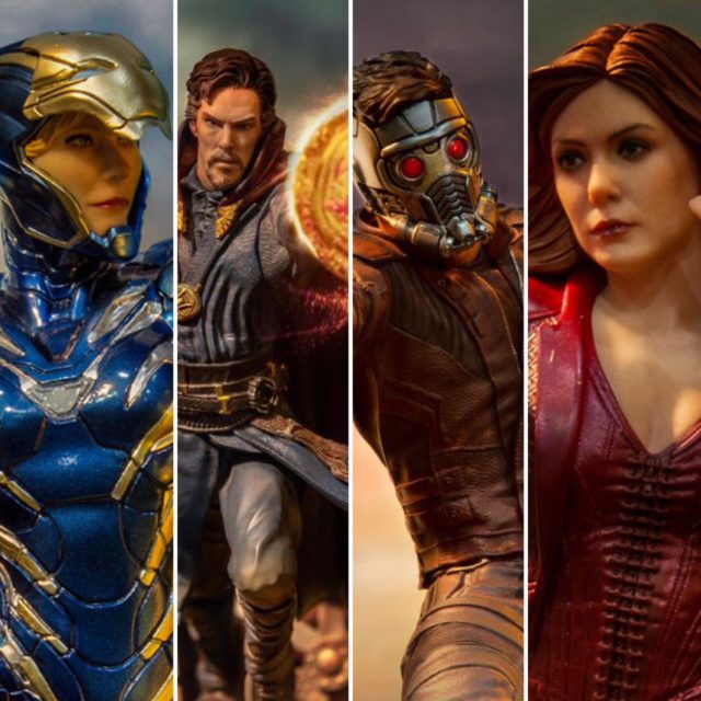 Iron Studios Avengers Endgame Rescue Scarlet Witch Doctor Strange Star-Lord Statues
