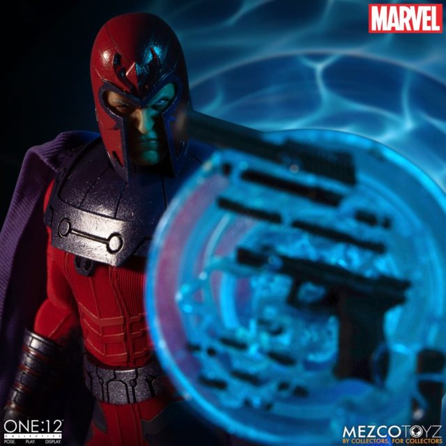 Magneto Mezco Toyz Figure with Disassembled Gun Effects Piece