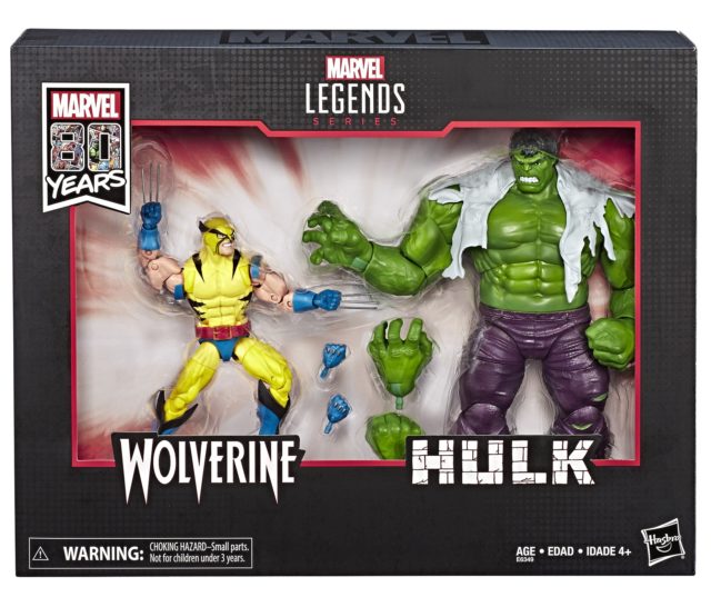 Marvel Legends 80 Years First Appearance Wolverine and Hulk Two Pack Packaged