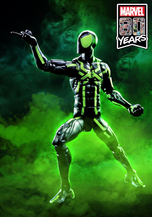 green spiderman action figure