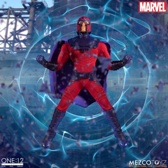 Mezco ONE12 Collective Magneto Action Figure Using Powers