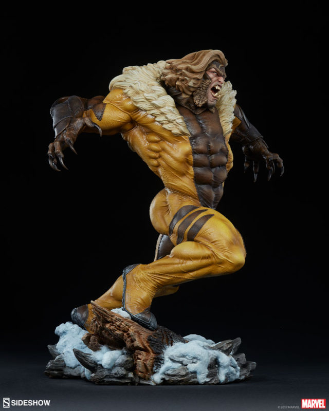 Side View of Sideshow PF Sabretooth Statue
