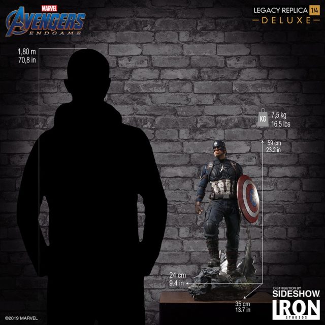 Size Scale Photo of Avengers Endgame Captain America Quarter Scale Statue