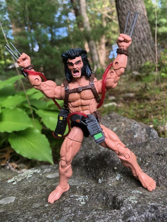 Unmasked Head on Logan Weapon X Wolverine Marvel Legends Figure