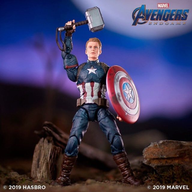 Walmart Exclusive Endgame Captain America Legends Figure with Mjolnir