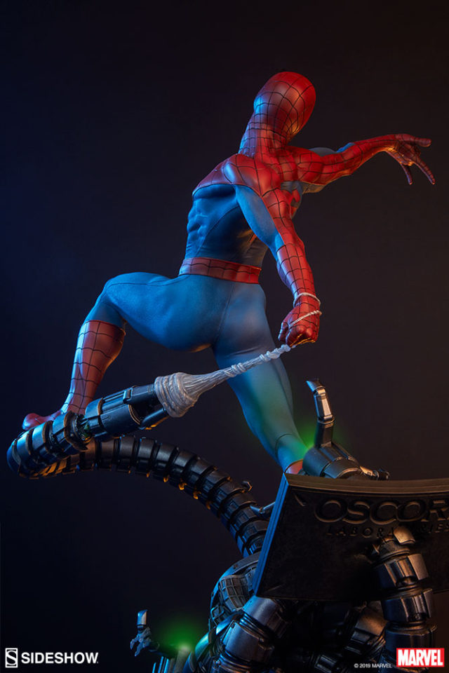 Back of Spider-Man PF Figure Sideshow Collectibles 2019