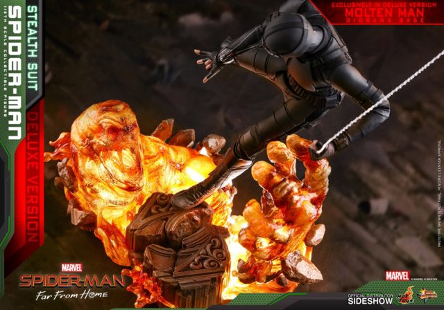Hot Toys Deluxe Stealth Suit Spider-Man Molten Man Base
