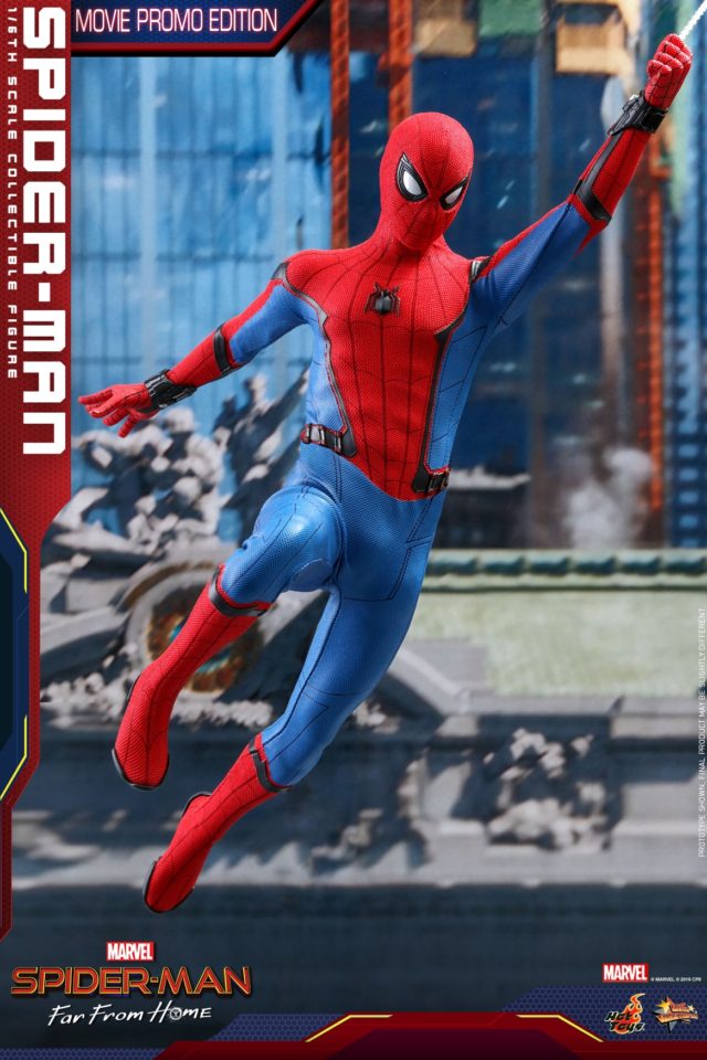 Hot Toys Spider-Man Far From Home Movie Promo Figure Swinging - Copy