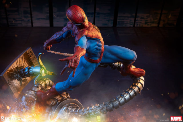 Overhead View of Spider-Man Premium Format Figure