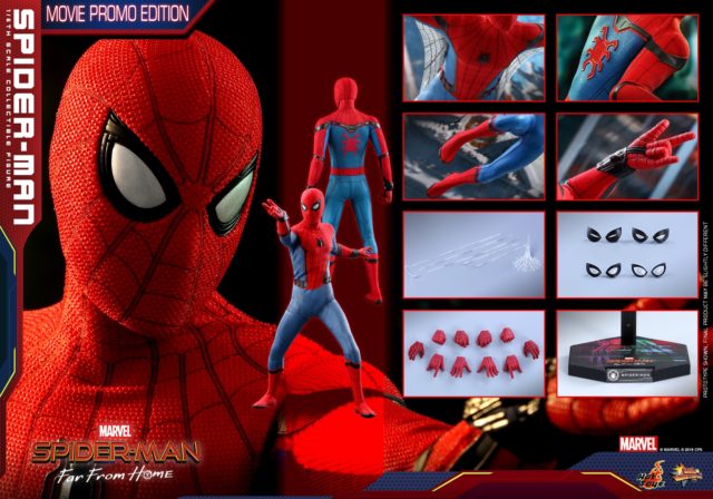 Spider-Man Hot Toys Movie Promo Figure and Accessories