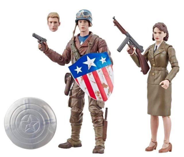 Amazon Exclusive Marvel Legends Peggy Carter Steve Rogers Six Inch Figures Pack