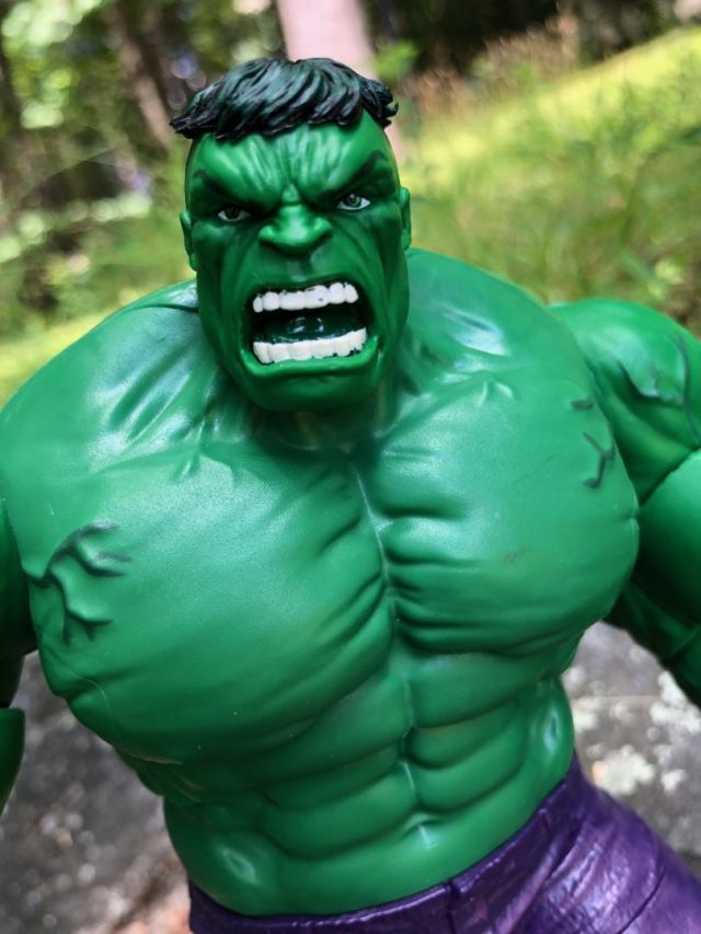 Close-Up of Head on SDCC Hulk Retro Marvel Legends Figure