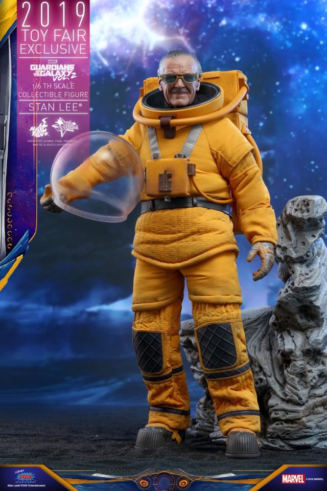 Hot Toys Stan Lee in Spacesuit 12 Inch Figure with Helmet Off