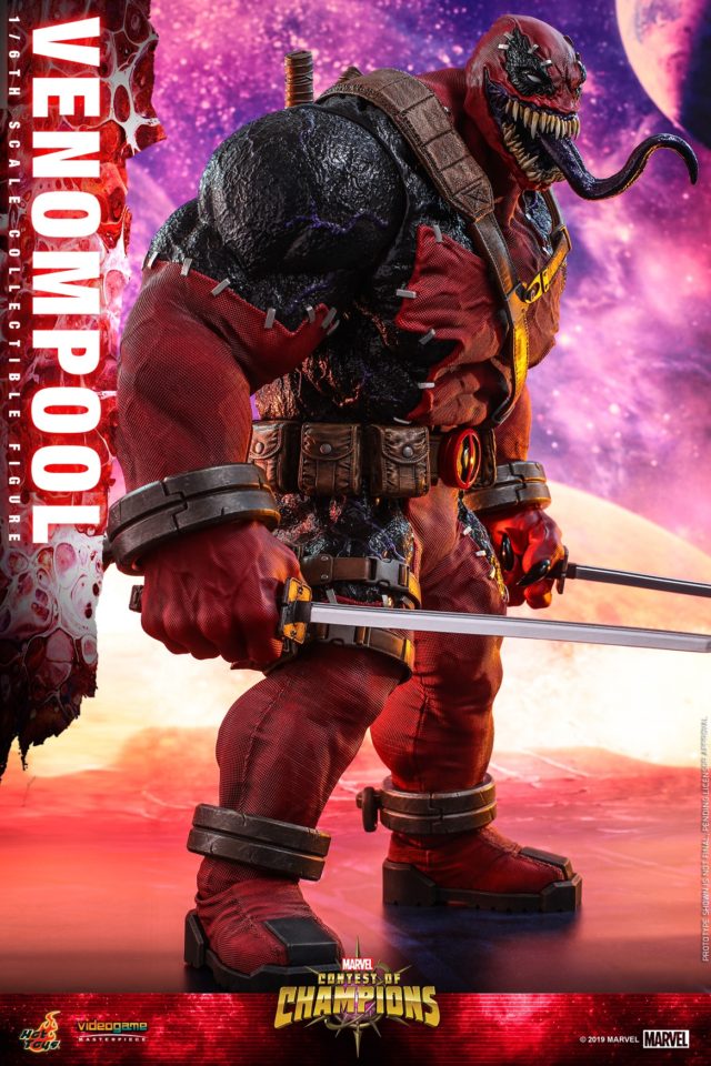 Hot Toys Venom Deadpool Figure with Katanas Swords