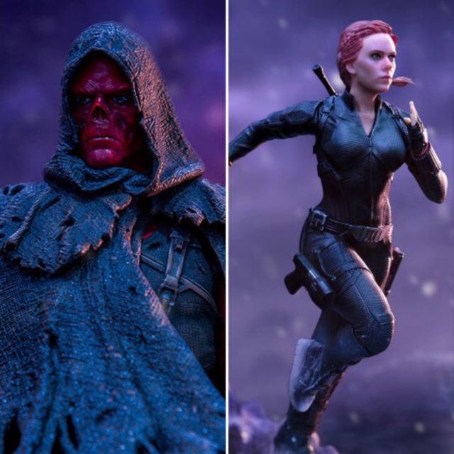 Iron Studios Endgame Black Widow and Red Skull Statues BDS