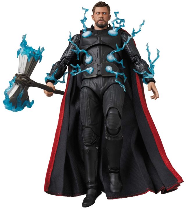 MAFEX Thor Infinity War Figure with Lightning Effects Pieces Attached