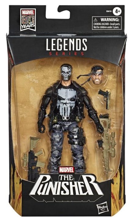 Marvel Legends 80 Years Camo Punisher with Skull Face Packaged