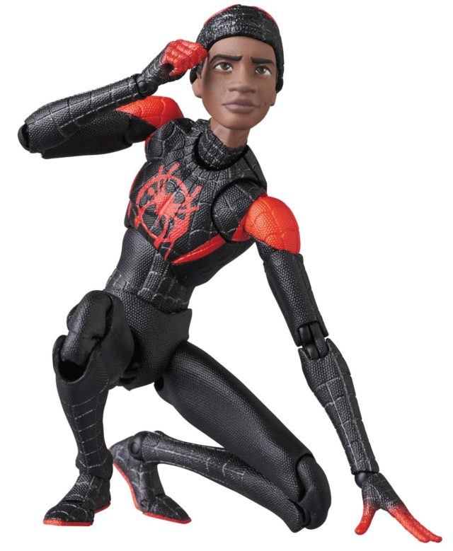 Miles Morales MAFEX Figure Pulling Up Mask