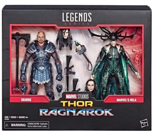 Packaged Marvel Legends Thor Ragnarok Hela Executioner Two Pack