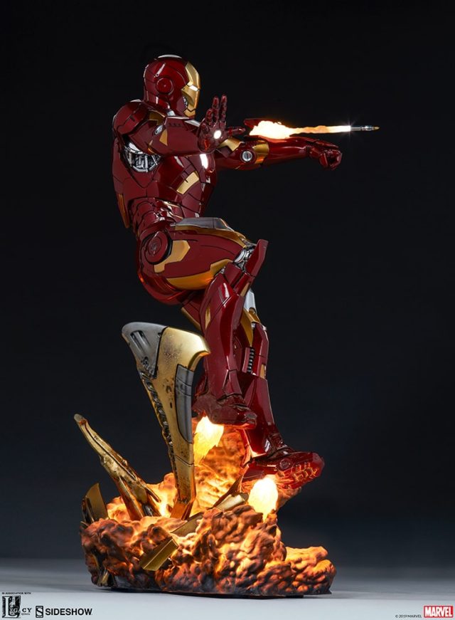 Side View of Sideshow Iron Man Mark 7 Statue