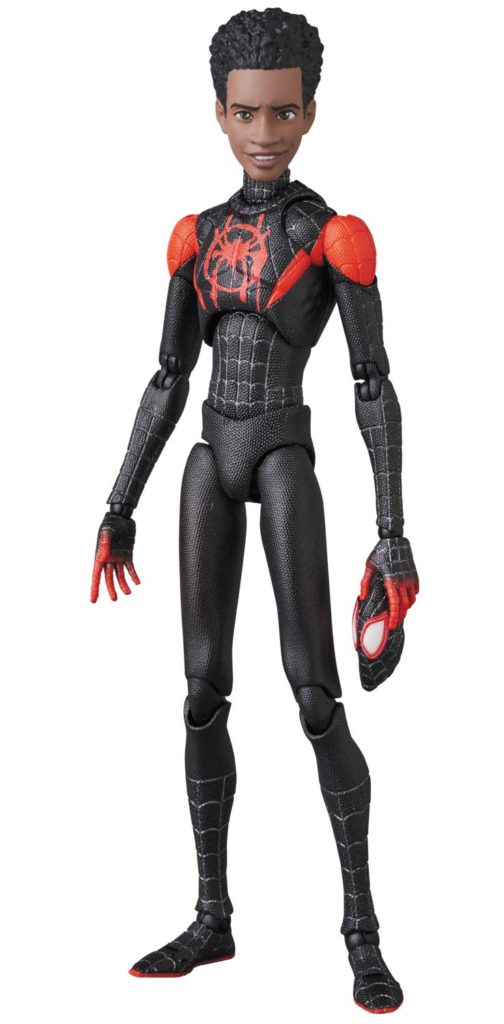 Unmasked Miles Morales Into the Spider-Verse MAFEX Spider-Man Figure
