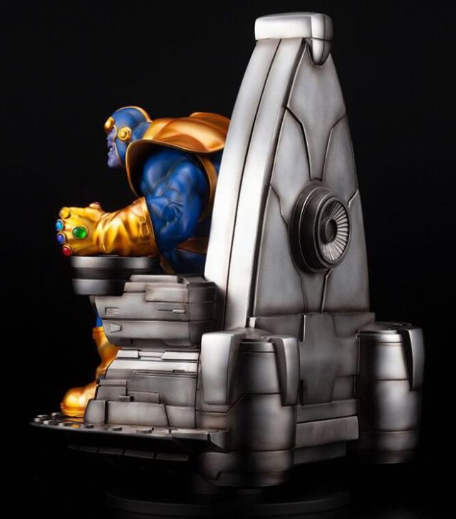 Back View of Kotobukiya 2020 Thanos Statue on Throne