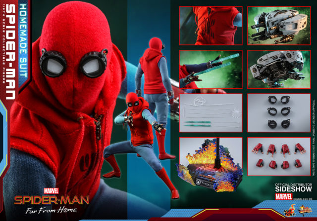 Hot Toys Far From Home Spider-Man Homemade Suit Figure and Accessories