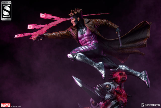 Side View of Gambit Premium Format Figure Sideshow Collectibles