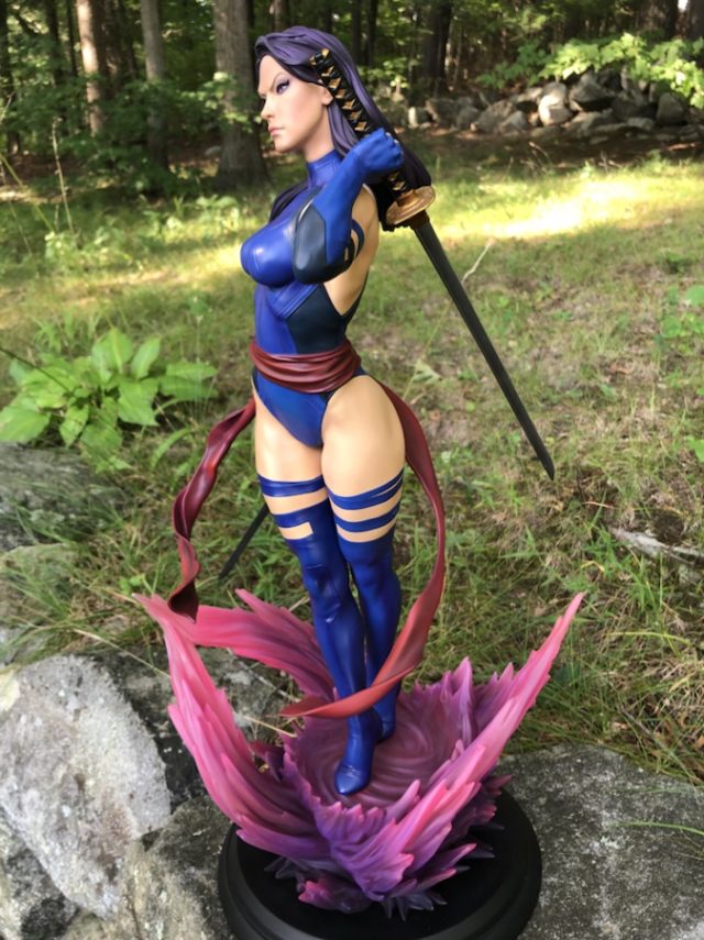 Side View of 2019 Sideshow X-Men Psylocke Resin Statue