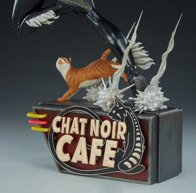Chat Noir Cafe with Cat Base for Sideshow Black Cat Statue