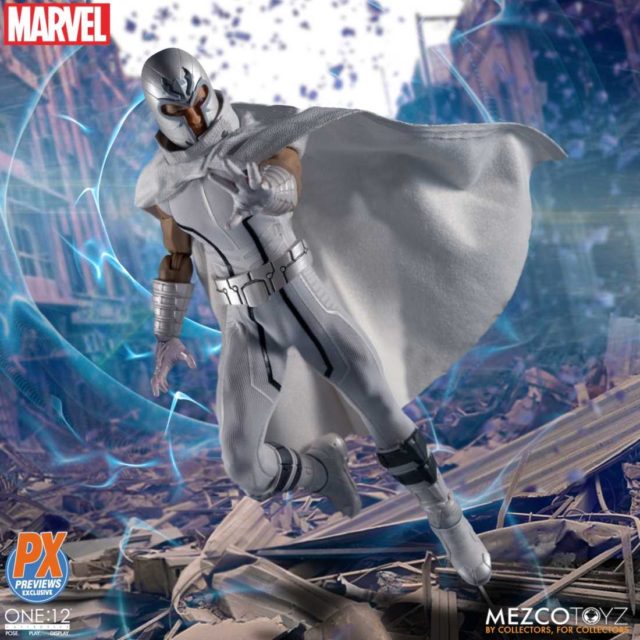 PX Exclusive Mezco Toyz Magneto White Costume Variant Figure