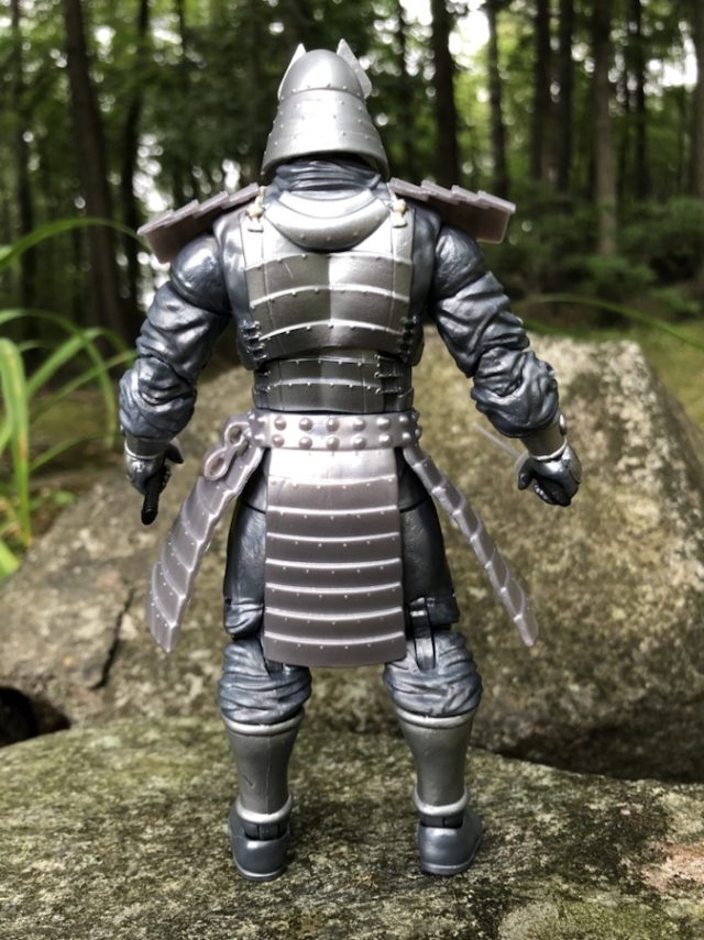 Back of Hasbro Legends Silver Samurai 6" Figure