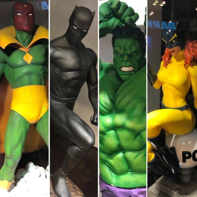 Diamond Select Marvel Statues Vision Black Panther Hulk Hellcat NYCC 2019